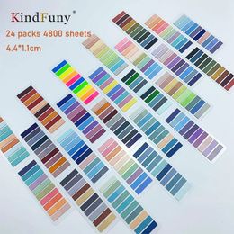 Kindfuny 24Packs/Set Transparant Sticky Notes Zelfklevende Bookmarkers Lezen boek Clear Tab Kawaii Cute Stationery 240410