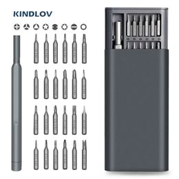 Kindlov 25 in 1 magnetische schroevendraaier set precisie phillips torx schroeven driver bits afwijst voor telefoon pc -reparatie handgereedschap 220428