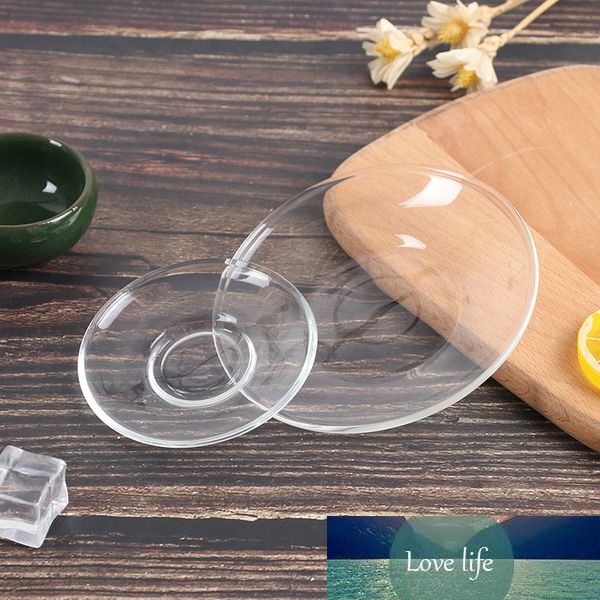 Sortes de soucoupe en verre transparent résistant à la chaleur pour la tasse de tasses de boisson de café de thé