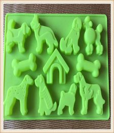 Soorten honden hond thuis mousse Cakevorm Siliconen mal voor handgemaakte zeep Kaars Snoep chocolade bakvormen keukengereedschap ijs mol6624894