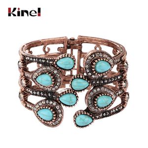 Kinel – bracelet turc pour femmes, couleur or Antique, incrusté de cristal rétro, bijoux de fête, accessoires Q0719