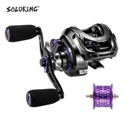 Carrete de pesca KING GKA200 Pro Baitcasting Reels7.1/8,1 engranaje 9KG potencia de Arrastre 61 BB arrastre Clicker sonido Baitcaster carrete Betriel 240119