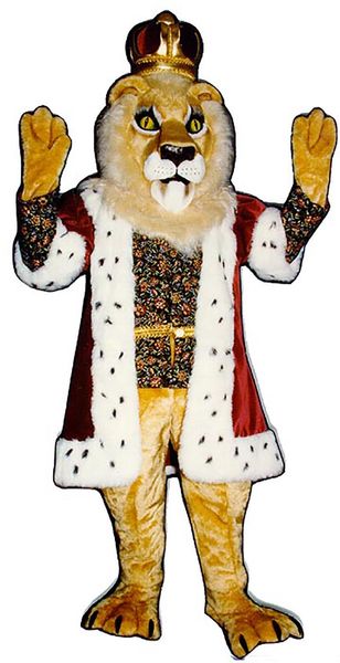 KING LIONEL mascotte Costumes personnage de dessin animé tenue costume noël fête en plein air tenue taille adulte publicité promotionnelle vêtements