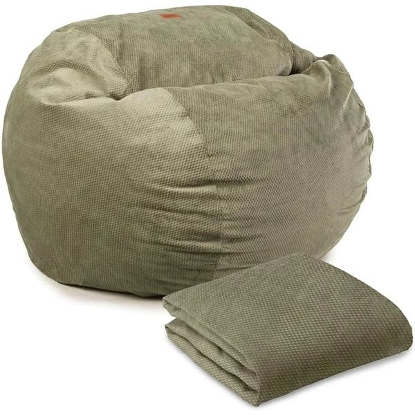 King Size Chenille Bean Bag Funda para silla Bean Bag se vende por separado Sofás para sala de estar Moss Freight Free Sillas Muebles para el hogar 240116