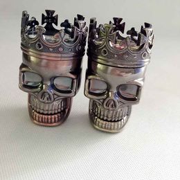 Molinillo de plástico para fumar tabaco con forma de calavera King