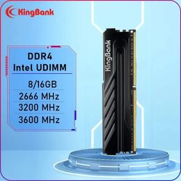 KingBank Intel dissipateur thermique Ram DDR4 8GB 16GB 2666MHz 3200MHz 3600MHz XMP ordinateur de bureau de mémoire Support carte mère avec 240314
