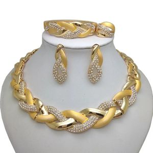 Koninkrijk Ma India Ketting Oorbel Ring Armband Sets Voor Vrouwen Cadeau Afrikaanse Bruids Huwelijksgeschenken Sieraden Sets Goud Kleur Grote Set 240118