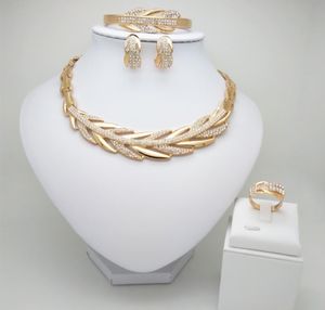 Kingdom Ma Nigeriaanse kralen bruiloft sieraden set bruids dubai gouden kleur sieraden sets Afrikaanse kralen ketting armband sieraden set 2108466044