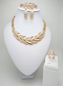 Kingdom Ma Nigeriaanse kralen bruiloft sieraden set bruids dubai gouden kleur sieraden sets Afrikaanse kralen ketting armband sieraden set 2105349379
