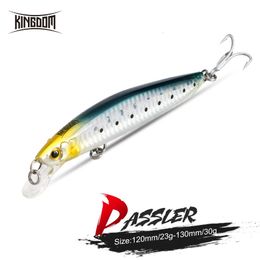 Kingdom Sea Fishing Lures Jerkbaits Minnow zoutwater 120 mm/23G 130 mm/30 g zwevend kunstmatig aas Good Action Wobblers Hard Lure 240521