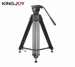 Kingjoy VT2500 Professionele Pography Equipment Heavy Dut DV Video Camera SLR Camera Tripod met vloeistofpankopkit8926868