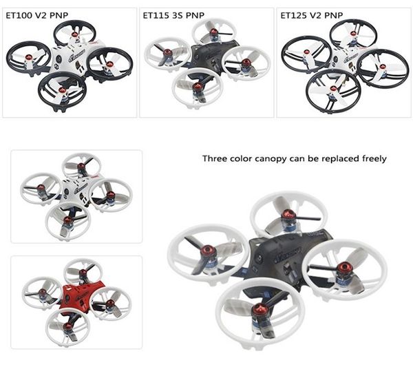 Drone de course KINGKONGLDARC ET115 3S FPV F3 FC OSD 12A BLHELI_S 4 en 1 ESC 5.8G 16CH récepteur VTX DSM2-BNF