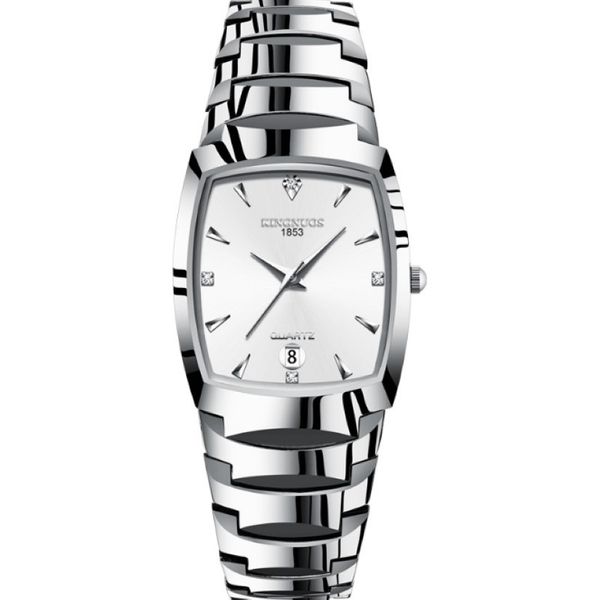 Kingnuos Luxury Lovers Couples Quartz Smart Diamond Watches 40mm Dial Mens 25 mm Diamètre Womens Watch Tungsten Steel Calendar Wristwatc 197G