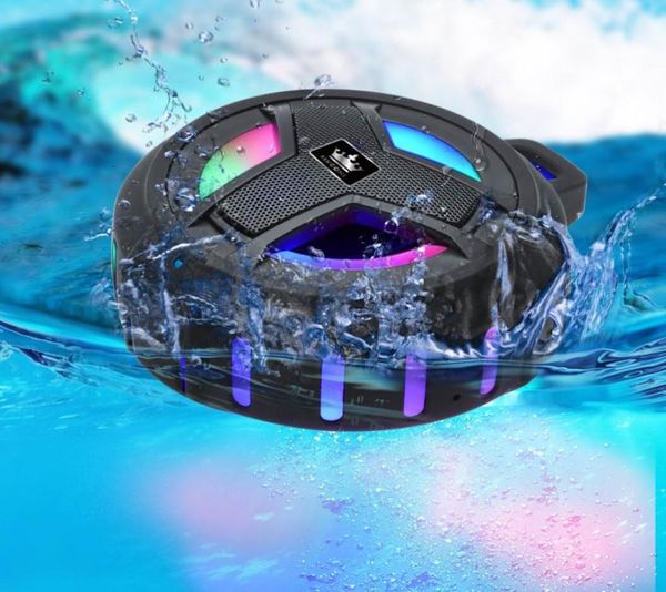 Kingone K218 étanche IP67 Bluetooth haut-parleur stéréo haut-parleur de basse flottant subwoofer de sport en plein air avec micro lumière LED équitation 9174178