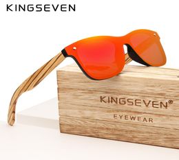 Kingseven 2019 Handmade Brand Design Insèle Polaris Sunglasses Menwomen Mirror Lens Original Wood Eyewear OCULOS DE SOL CX2007046348074