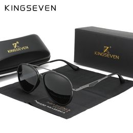 Lunettes de soleil polarisées de marque Kingseven Brand Classic Men Homme Drivant des lunettes de soleil masculines Eyewear UV bloquer OCULOS N7936 240410