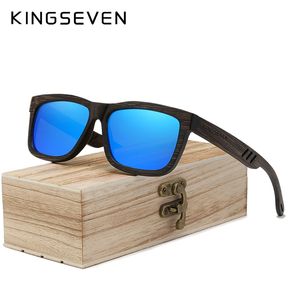 Kingseven merkontwerp handgemaakte natuurlijke houten bamboe zonnebril luxe gepolariseerd d sol masculino 220511