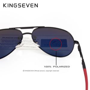 Kingseven Brand Men's Aluminium Magnésium Sun Glasshes Polaris UV400 Sun Glasse Oculos Lunettes de soleil de lunettes masculines pour hommes N725
