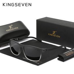 Lunettes de soleil de conception de gradation Kingseven pour hommes Femmes HD Polarisé UV400 Verres conduisant des lunettes sportives antidérapantes de haute qualité 240415