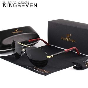 KINGSEVEN, gafas de sol polarizadas de aluminio Vintage para hombre, gafas de sol de marca clásica, lentes de recubrimiento, gafas de conducción para hombres/mujeres L230523