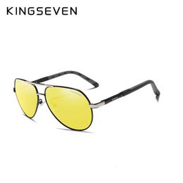 Kingseven Night Vision Pilot des lunettes de soleil masculines Aluminium de haute qualité UV400 POLARISATION FEMMES FEMMENT