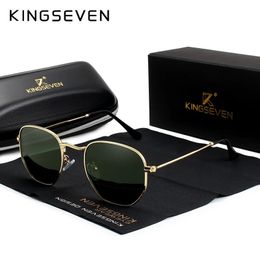 Kingseven Round Sun Glasses Femelle Retro Reflective Sunglasses Men Polarise Eyewear Oculos de Sol Gafas UV400 Protection 240410