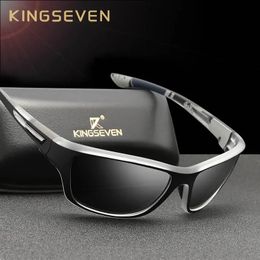 Kingseven Ultralight Frame gepolariseerde zonnebrillen mannen mode sportstijl vierkante zonnebrillen mannelijke buitenreizen uv bril 240409
