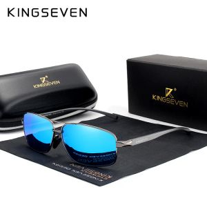 Kingseven vintage rétro de marque de créateurs de concepteurs polarisés lunettes de soleil carrées masculines classiques lunettes de soleil UV400 N7088