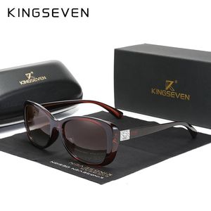Kingseven Young Style Womens Sunglasses Gradient Polaris Lens Design Design Dames Elegant Lunette de Soleil Femme 240507
