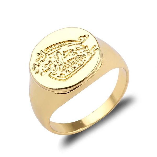 Kingsman anillo el servicio secreto anillos de sello personalizado para hombres joyas de mujeres 14k anillos de hombres de oro amarillo