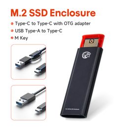 Kingspec 10 Gops M2 NVME SSD CAS HDD BOX M.2 NMVE SSD vers USB 3.1 Type-A de type A pour le câble de type C pour M 2 SSD avec OTG