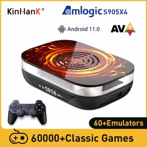 Kinhank Amlogic S905X4 Retro Video Game Console Super Console X4 plus 90000 Jeu pour 60+ émulateurs MAME / ARCADE / DC 4K HD Kid Gift