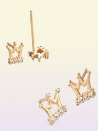 Kinitial Mini Cz Zircon Princess Crown Penrings for Women Girls Crystal Baby Kids Letting Parring Party Birthday Bijoux9502533