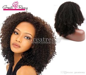 Kinky Curl perruque pleine dentelle sans colle perruques frontales densité entre 130 150 perruque pour femmes noires 7379338