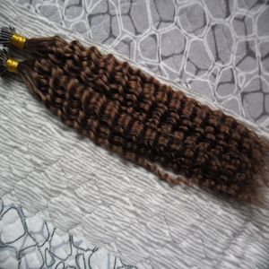 Kinky Curly 100 Strands / Pack I Tip Hair Extensions Menselijk Haar 1G Keratin Stick Tip Hair Extensions 10 