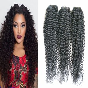 Kinky Burly Bundles Bendiliens Hair Weave Bundles 100% Human Hair Bundles Noir Couleur Non Rémy Cheveux Tissu 3 pièces