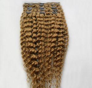Kinky Krullend Haar Clip-in Human Hair Extensions 8 Stuks Set Remy Haar ClipIns Volledig Hoofd 8 Stuks Set 100 Gram 10quot26quot3038431