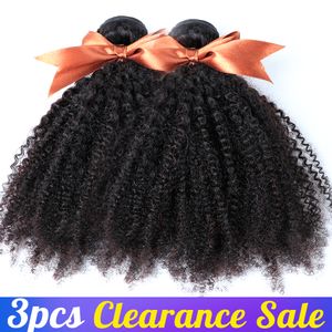 Kinky Curly Hair Weave 3-4 Bundle Deal Remy Extension de cheveux humains pour les femmes 8-20 pouces Couleur naturelle Jarin Hair Vente en vrac