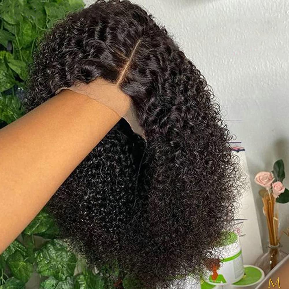 Kinky Curly Lace Frontal Human Hair Peruki 4x4 5x5 6x6 7x7 13x4 13x6 360 Pełne koronkowe peruki dla kobiet naturalny kolor Preucked Blueless Pargs