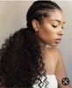 Kinky Curly Curly Natural PoneyTail Cheveux humains pour Femmes Noires Enveloppes autour de Curstring 140g Coiffure African Afro-American Pony Tail