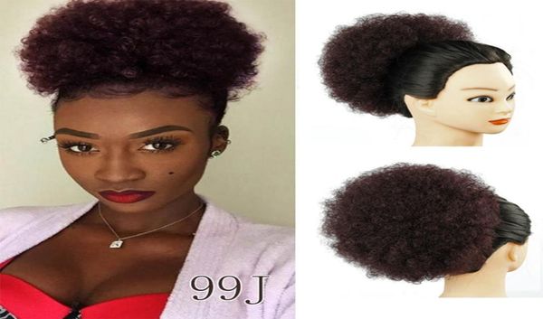 Extensions de cheveux Cliky Curly Clip Clip pour synthétique Afro Curly Bun 13 couleurs 60g DrawString Chignon Bun7631690