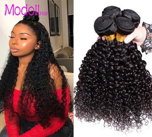 Crépus bouclés vierge cheveux paquets 100 cheveux humains armure faisceaux brésilien bouclés cheveux armure 34 paquets Extension Alibaba Remy4398731