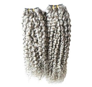 Paquetes de cabello virgen rizado rizado tejido de cabello gris 200g 2 uds paquetes de cabello humano doble trama21185718934842