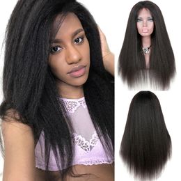 Kinky Straight HD Lace frontale pruik 130% dichtheid veters voor Menselijk haar pruiken Volledige natuurlijke pre-geplukte voor zwarte vrouw DIVA1