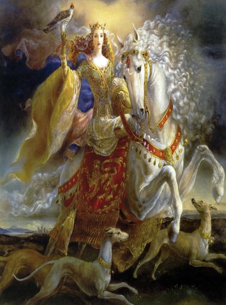 Kinuko y Craft Fantasy Art Eleanor of Aquitaineoil Painting Reproduction Gicule Print de haute qualité sur toile Art de maison moderne Dec8883741