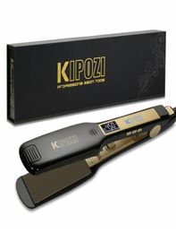 Kipozi Hair Slager Flat Iron Tourmaline Ceramic Professional Culer Salon Steam Care 2202113882054217043