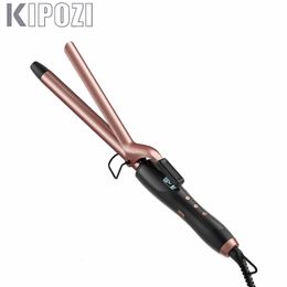Kipozi Hair Professional Curling Iron Electric Professional Cerramic Hair Curler LED Curling Iron Roller Curls Wand Waver Fashion 240507