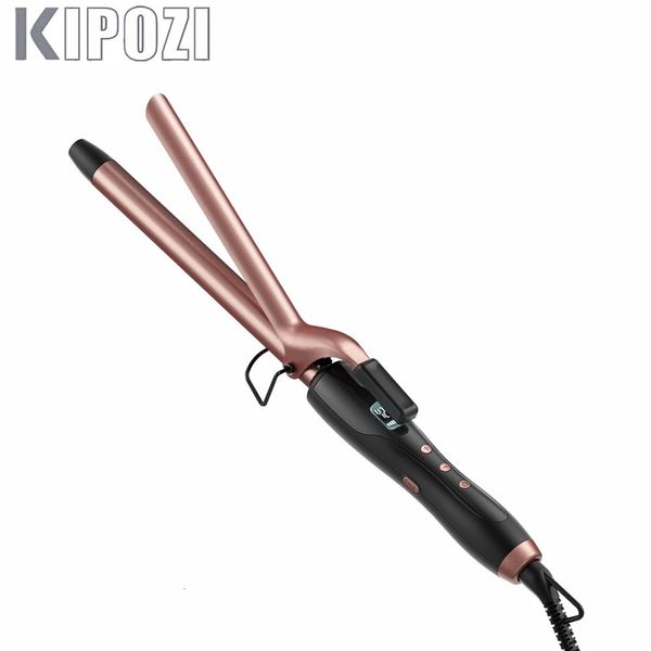 Kipozi Hair Professional Curling Iron Electric Professional Cerramic Hair Curler LED Curling Iron Roller Curls Wand Waver Fashion 240507