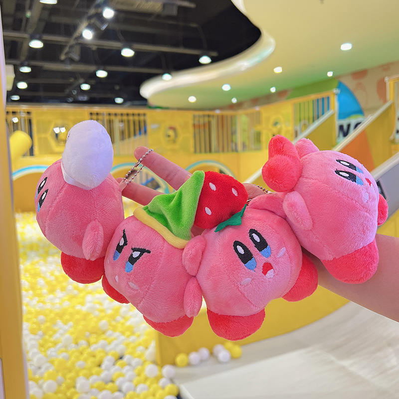 Kirby Marios anime perifer plysch nyckelring hem dekoration bild dekoration ryggsäck hänge pojkar och flickors födelsedagspresent söt och mjuk