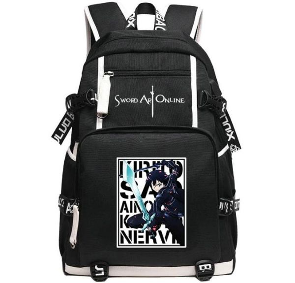 Kirigaya Kazuto Backpack Sword Art Online Jourde Pack Nice Anime School Sac Impression Packsack Computer Rucksack Sport Schoolbag Outdoor 3795580